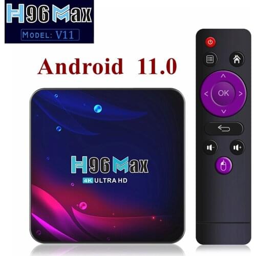 20PCS Android 11 TV Box H96 Max V11 RK3318 Quad Core 4GB 64GB 2.4G/5G Dual WiFi USB3.0 BT4.0 4K H.265 Youtube Smart Media Player