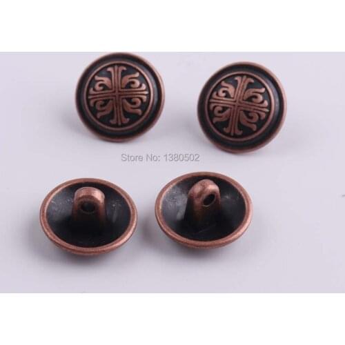 20PCS/lot 15mm One-Hole Copper Vintage Decorative Metal shirt blazer buttons for Clothing Sewing tool