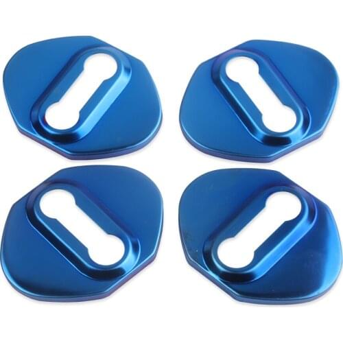 4PCS Stainless Steel Car Door Lock Protective Cover Decal Sticker