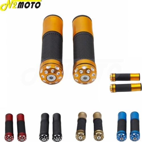 7/8" 22mm Motorcycle Aluminum Handlebar Grip For Yamaha Suzuki Kawasaki Harley Honda Cycling Anti-slip Rubber Handle Bar