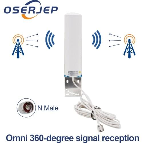 4g Lte Antenna 12dbi 2G 3g 900 1800 2100 GSM DCS Antenna Repeater External Internel Antenna 5M Outdoor Indoor Antenna N Female