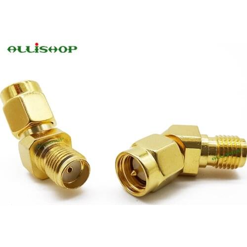 SMA Male to SMA Female 45 Degree RF Antenna Adapter SMA Plug Jack Connector Gold Plated for FPV Race RX5808 Fatshark