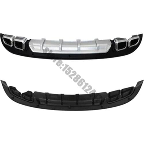 ABS car double exhaust bumper cover trim rear lip behind the baffle for Chevrolet Cruze 2009-2014 Car styling1PCS