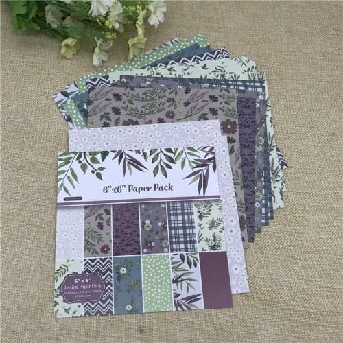 6"X6"The leaf patterned paper Scrapbooking paper pack handmade craft paper craft Background pad