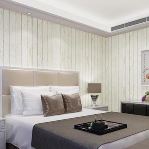 Wood Optic Panelling Timber Plank Non Woven Fabric Wallpaper Wood Panel Effect Wall Sticker Wallpaper Roll 10M For Living Room