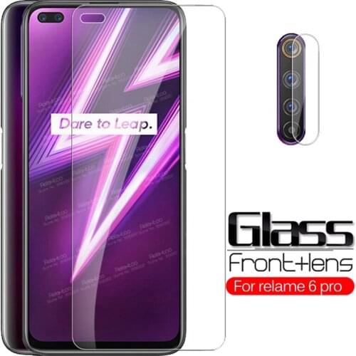 For oppo realme 6 pro Glass 2 in 1 camera lens protective Glass on realmy raelme realmi 6 pro 6pro realme6 screen protector Flm
