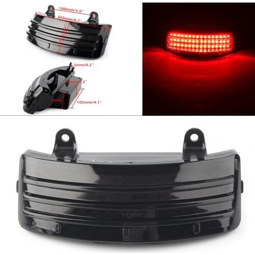 Smoke Motorbike Tri-Bar LED Rear Tail Fender Tip Light For Harley Street Glide 2014 2015 2016 2017 2018 & Road Glide 2015-2018
