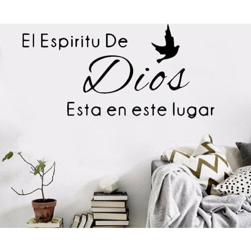 Spanish French Quotes Sentences Vinyl Wall Sticker Decals For Living Room Art Wall Sticker Vinyl Removable DK-259