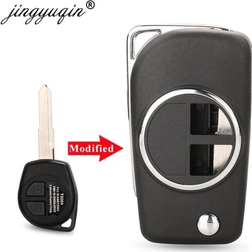 Jinyuqin 2 BTN Modified Flip Folding Car Remote Key Case Shell for SUZUKI SWIFT SX4 ALTO VITARA IGNIS JIMNY Splash Upgrade