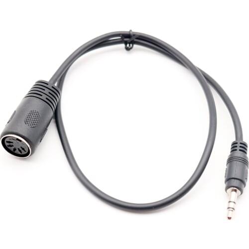 DIN to 3.5mm Cable, 5 Pin DIN Female to 3.5mm male AUX Headphone Stereo Jack Adapter Extension Input Cable 1m 50cm 1.5m