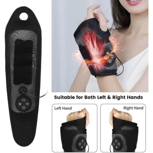 New Smart Wrist Massager Hand Brace Air Compression Massage Device Multifunctional Electric Heating Joint Pain Relief Vibration