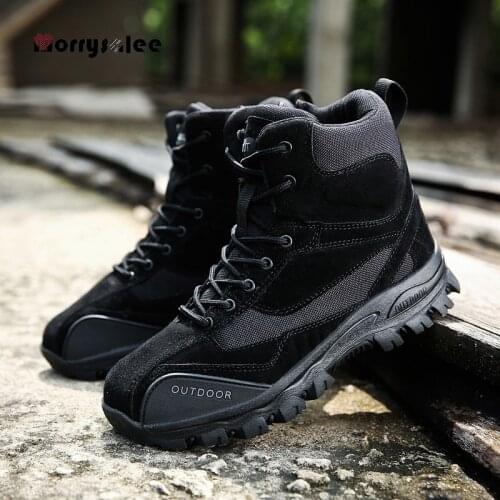 2020 New Tactical Military Combat Boots Men Genuine Leather Army Hunting Trekking Camping Mountaineering Winter Work Shoes