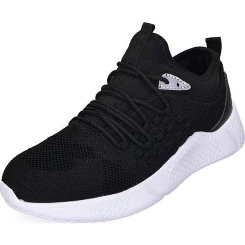 Men Four Seasons Lace-up Breathable Fly Woven Mesh Sports Casual Running Shoes Outdoor Men Casual Shoes Fashion Sneakers