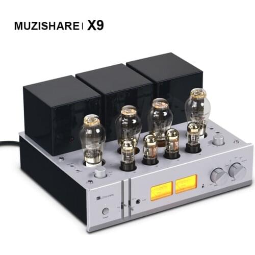 MUZISHARE X9 300B Tube Amplifier HIFI Pure Power Integrated Lamp Balanced Amp single-ended Class A vacuum tube power amplifier