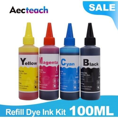 Aecteach 4 Color Ciss Printer Dye Ink Refill Kit For Canon Pixma PG 440 445 510 540 545 CL 441 446 511 541 546 Inkjet Cartridge
