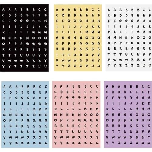 6 Colors Alphabet Letters Number Epoxy Resin Stickers Kit English Letters Mixed Sequins Resin Decorative Stickers Kit