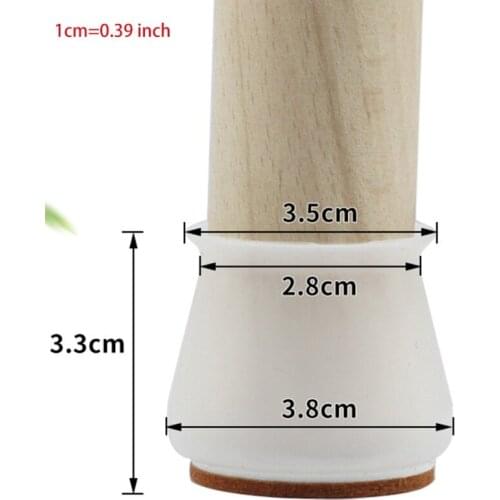 50LB 24 PCS Chair Leg with Felt Bottom|Round& Silicone Chair Leg Covers Mute Furniture Moving Furniture Protector