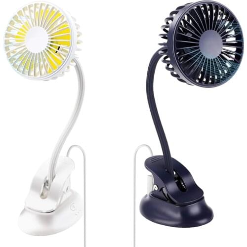Portable Mini Clip Stroller Fan,3 Speeds Settings,Flexible Bendable Usb Rechargeable Battery Operated Quiet Desk Fan For Home,Of