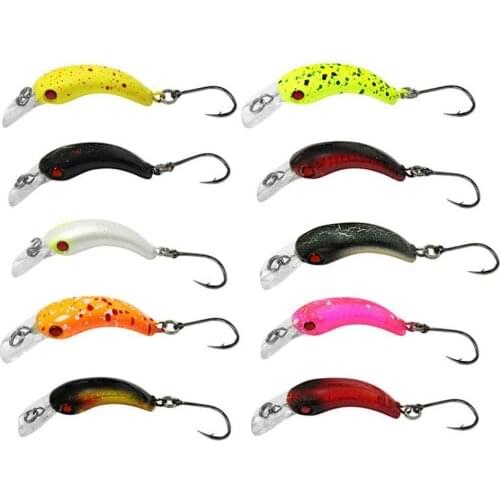 40mm Fishing Lure Sea Bass Mini Bait Wobbler Micro Fishing Tackle Crank Artificial Hard Bait