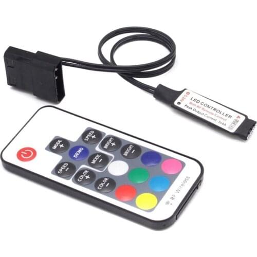 RF17 Keys Remote DC 12V Wireless RGB Controller for PC Computer Case 5050 RGB LED Strip Light