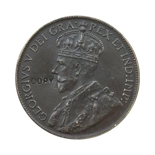 REPLICA 1920 Australia One cent Coin Copy 100% coper