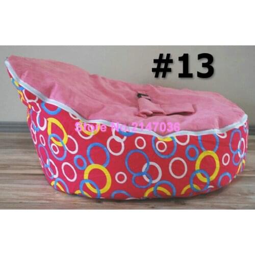 Circle pattern baby bean bag chair, Cotton fabric soft kids beanbag harness seat, no filler , free shipping