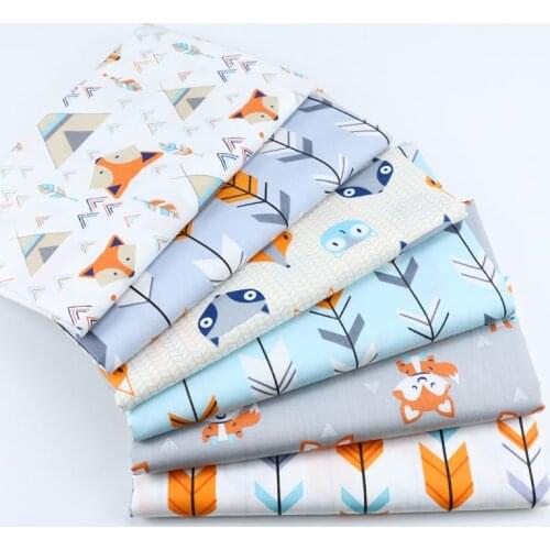 Fox Arrow Twill Cotton Fabric,Patchwork Cloth,DIY Sewing Quilting Fat Quarters Material Tecido For Baby&Child Dress Textiles