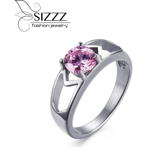Кольца с фианитами для женщин SIZZZ China At AliExpress