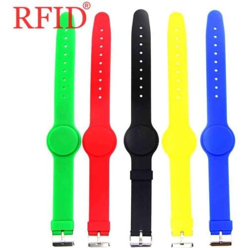 S50 1K IC 13.56 MHz Read Only Waterproof Wrist Watch Silica Gel ISO14443A IC Wristband RFID Keyfob Tag Band Access Control Card