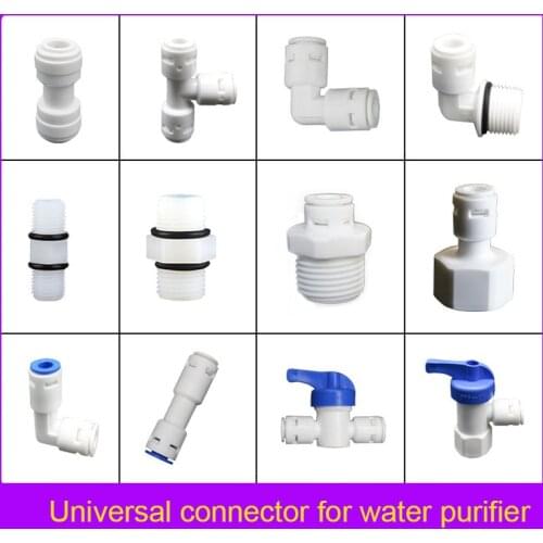 YenvQee 2pcs/1lot 1/4 OD PE TUBE to tube Quick Connector RO Water Filter Reverse Osmosis System