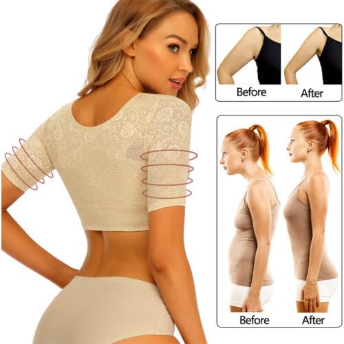 Upper Arm Shapers for Women Tops Arm Compression Slimming Shapewear Humpback Posture Corrector Shapers Vest Tops