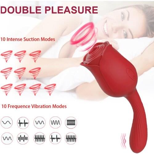 Rose Shape Sucking Vibrator for Women Vaginal Clitoris Stimulator Sucker Female Masturbator Dildo Vibator Nipple Vacuum Sex Toys