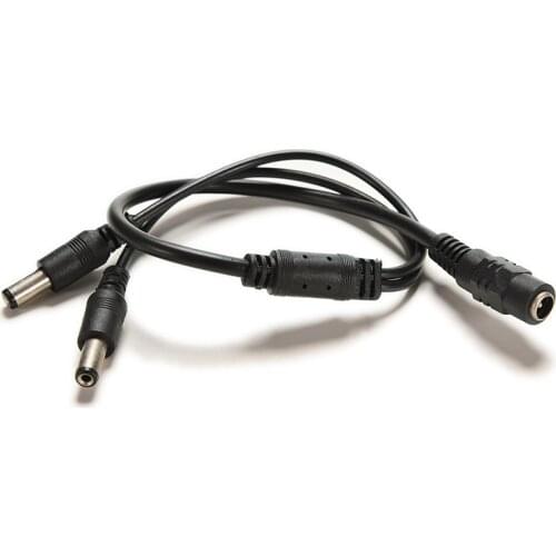 1 Female to 2 Male DC 12V Power Supply Plug Connector Cable Y Splitter Adapter Cord For CCTV Security Camera LED Strip