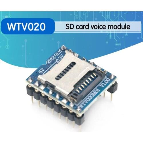 1PCS/LOT WTV020 WTV020-SD WTV020SD-20SS Mini SD Card MP3 Sound Module For PIC WTV020-SD-16P