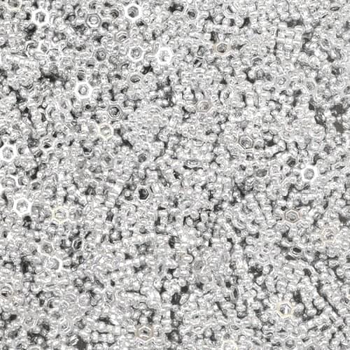 100-500Pcs Silver Snowflake Acrylic Beads For Jewelry Marking Loose Spacer Beads Bracelet Necklace Charm Jewelry Finding 6-12mm