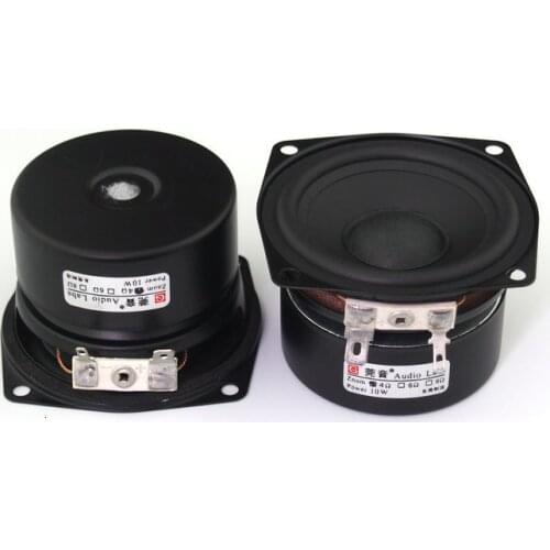 2pcs 2.5 Inch 4Ohm 15W full Range Hifi Woofer Audio Speakers Full frequency Bass Speaker Sound Bass Unit LoudSpeterm Unit LoudSp