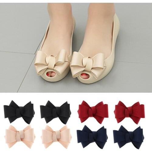 8Pcs Ribbon Bow Shoe Clips High Heel Shoes Buckle Clip Shoe Charms Ornament