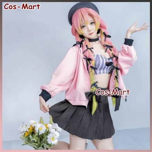 Anime Demon Slayer Kanroji Mitsuri Cosplay Costume Rebellious Children Fashion Uniform Activity Party Role Play Clothing S-XL