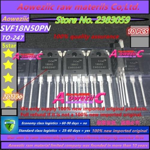 Aoweziic 2018+ 100% new imported original SVF18N50PN SVF18N50 18N50 TO-247 N-channel MOS tube 18A 500V