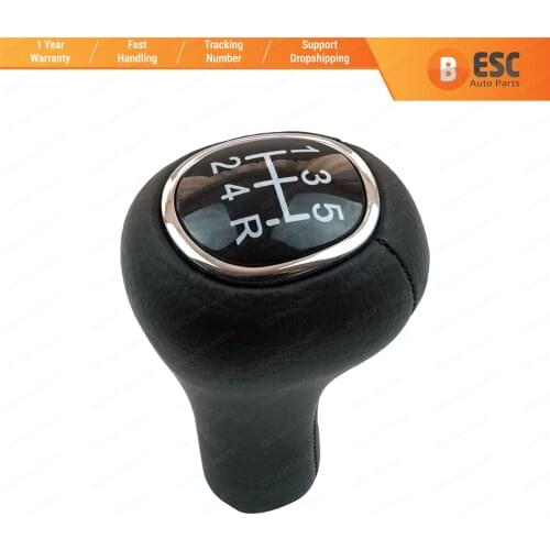 ESC ESP552 5-Speed Gear Shift Stick Knob Black Leather XS4R-7217-AA, 1069044 for Ford Focus 1998-2005