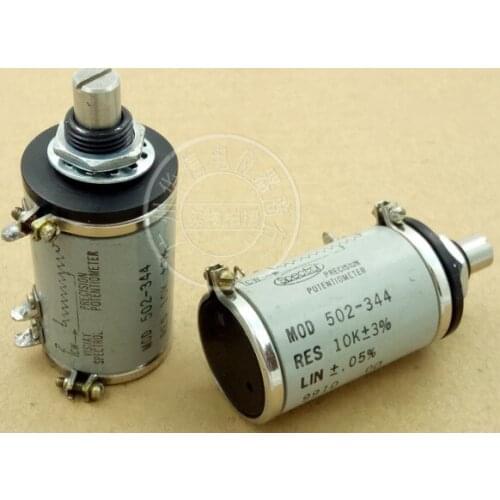 Used SPRCTROL ±0.05% 10 coils of wire wound potentiometer MOD 502-344 10K switch