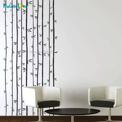 Bamboo tree Living Room Bedroom Decal Nature Forest Wallpaper Mural Removable Vinyl Wall Stickers BB065