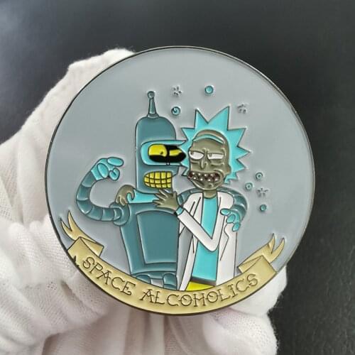 Bender Rick drunk lapel pin