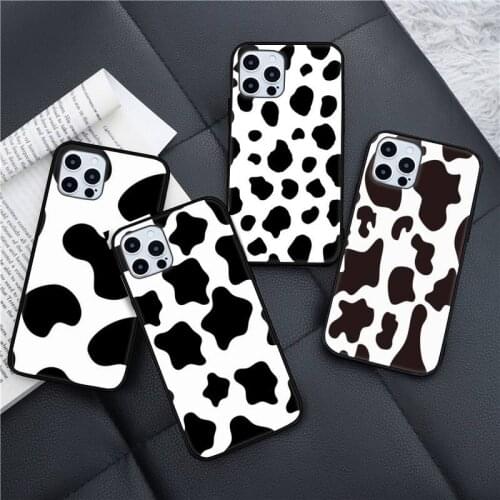 Cow Milk Black White Phone Case for iPhone 11 12 pro XS MAX 8 7 6 6S Plus X 5S SE 2020 XR mini