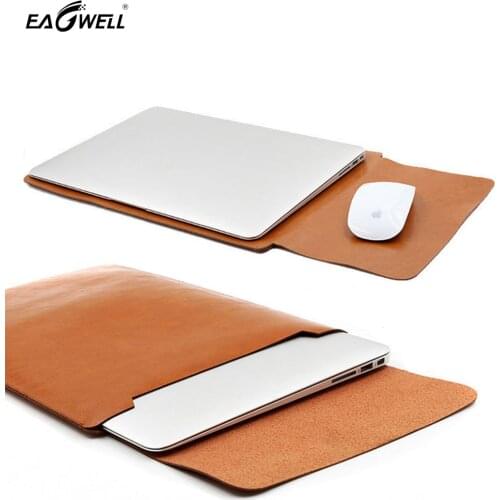 PU Leather Laptop Sleeve Case for Macbook Air 13 Pro Retina 11 12 inch Bag Fashion Soft Ultra-thin Vertical Free Drop Shipping
