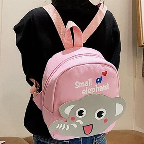 Childrens Going Out Backpacks Baby Kindergarten Solid Color Unisex Canvas Bookbag Kids Toddler School Bags Girls Boys Bagpacks