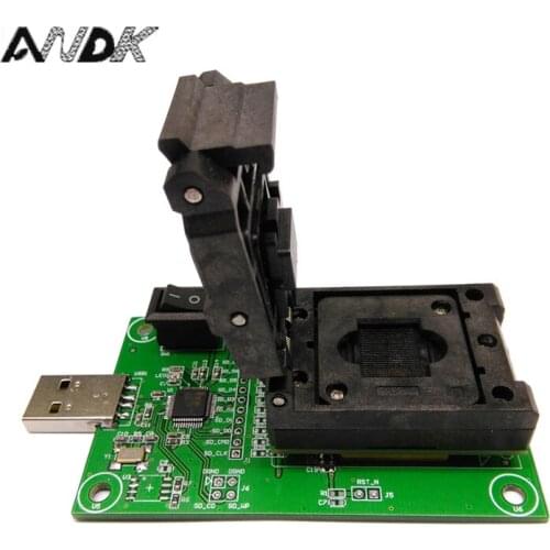 EMCP221 Reader to USB, for BGA 221 testing, size 11.5x13mm, nand flash programmer, Clamshell Test Socket