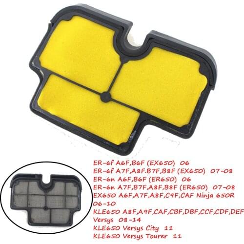 Motorcycle Air Intake Filter Cleaner Element Motorbike Air Filter For Kawasaki EX650 ER-6F ER6N Ninja650R 06-10 KLE650 08-14