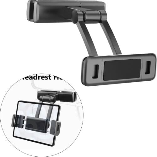Flexible 360 Degree Rotating Car Tablet Stand Back Seat Headrest Mount Bracket for 4.7-12.3" Phone