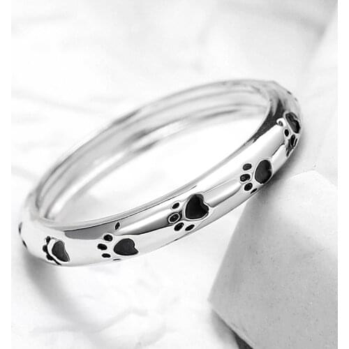 Huitan Funny Footprints Pattern Finger Rings for Girls Simple Stylish Design Women Accessories Minimalist Gift Statement Jewelry